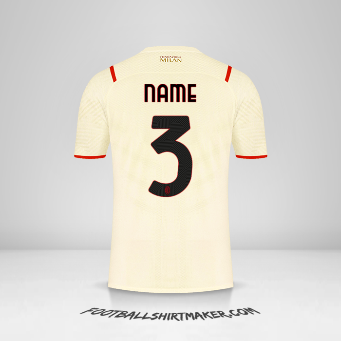 Trikot AC Milan 2021/2022 Auswärts -  name - 3