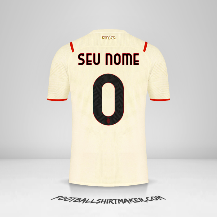 Camisa AC Milan 2021/2022 II -  seu nome - 0
