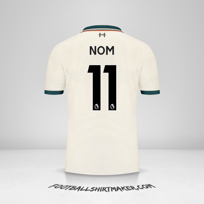 Maillot Liverpool FC 2021/2022 Extérieur -  nom - 11