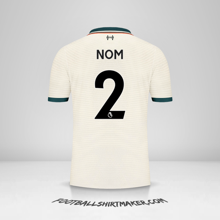 Maillot Liverpool FC 2021/2022 Extérieur -  nom - 2