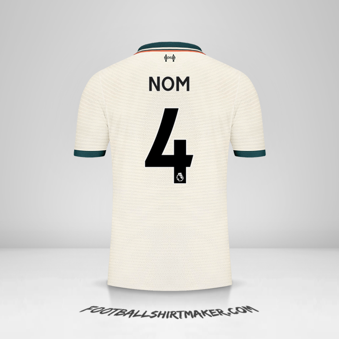 Maillot Liverpool FC 2021/2022 Extérieur -  nom - 4