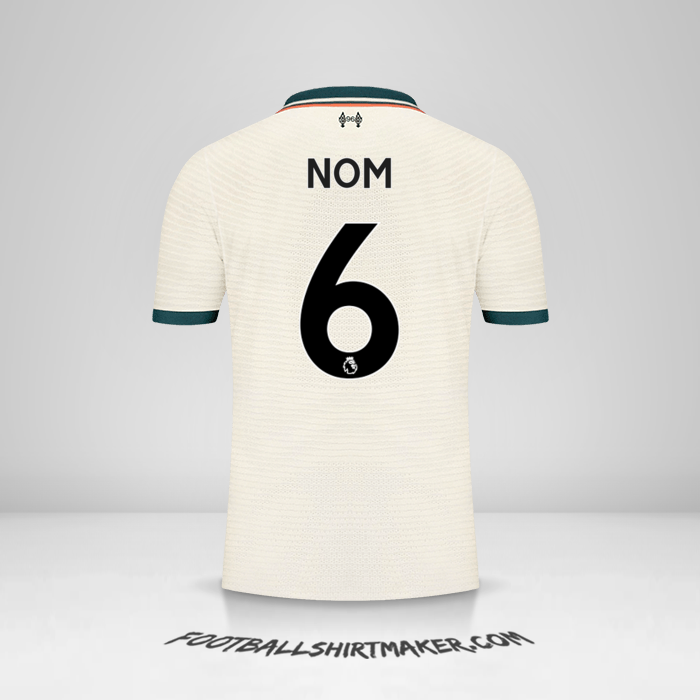 Maillot Liverpool FC 2021/2022 Extérieur -  nom - 6