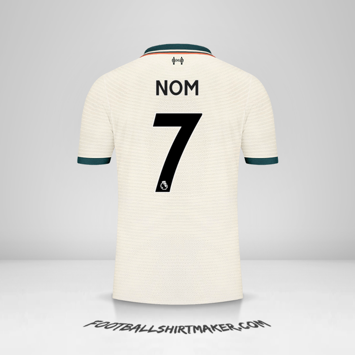 Maillot Liverpool FC 2021/2022 Extérieur -  nom - 7