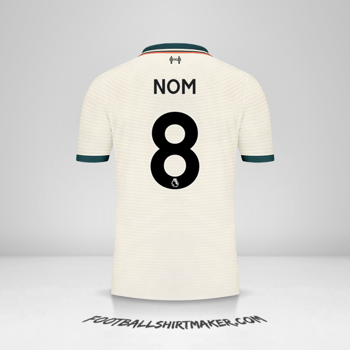 Maillot Liverpool FC 2021/2022 Extérieur -  nom - 8
