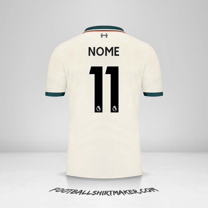 Maglia Liverpool FC 2021/2022 Seconda -  nome - 11
