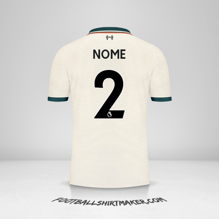 Maglia Liverpool FC 2021/2022 Seconda -  nome - 2