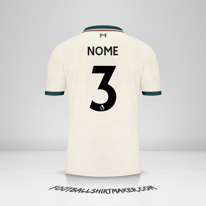 Maglia Liverpool FC 2021/2022 Seconda -  nome - 3