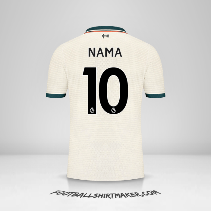 Jersey Liverpool FC 2021/2022 Alternatif -  nama - 10