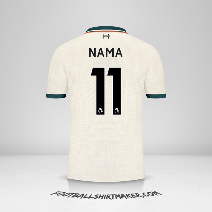 Jersey Liverpool FC 2021/2022 Alternatif -  nama - 11