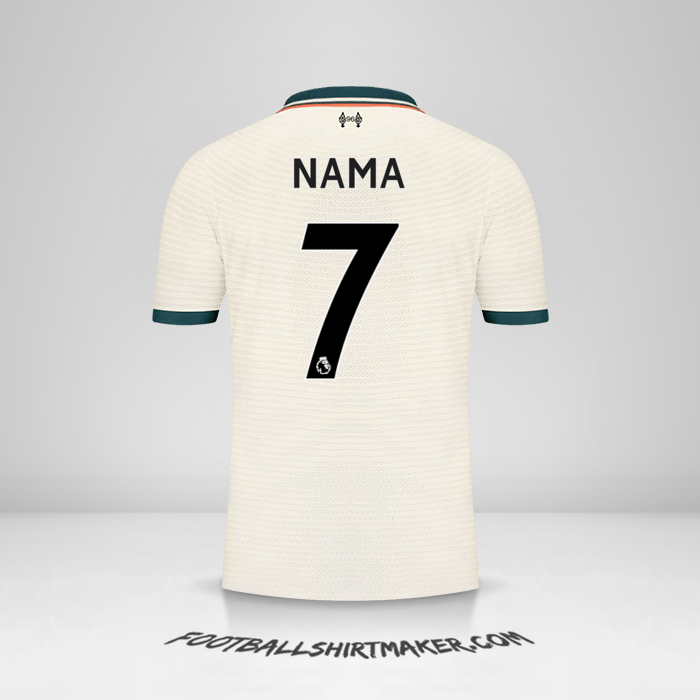 Jersey Liverpool FC 2021/2022 Alternatif -  nama - 7