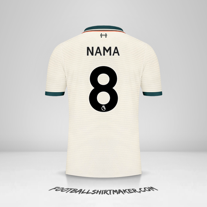 Jersey Liverpool FC 2021/2022 Alternatif -  nama - 8