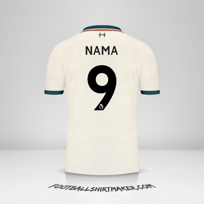 Jersey Liverpool FC 2021/2022 Alternatif -  nama - 9