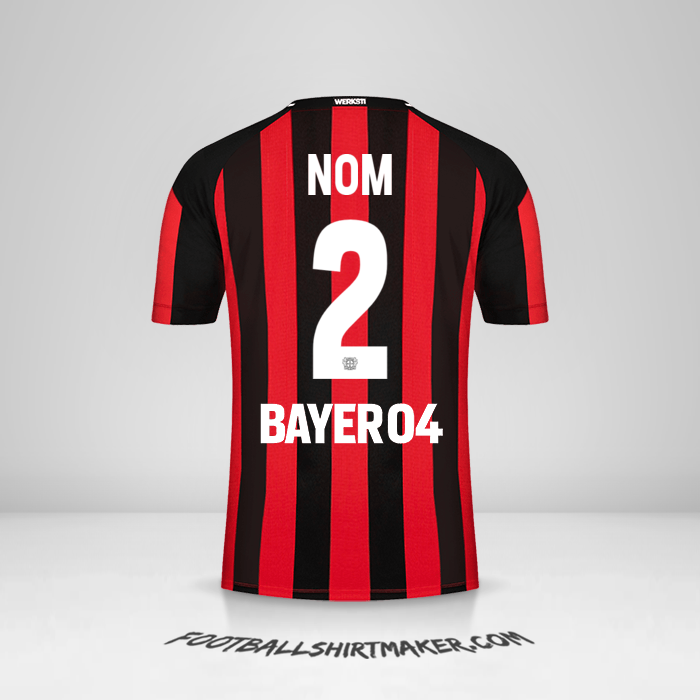 Maillot Bayer 04 Leverkusen 2021/2022 -  nom - 2