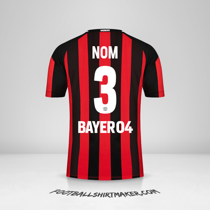 Maillot Bayer 04 Leverkusen 2021/2022 -  nom - 3