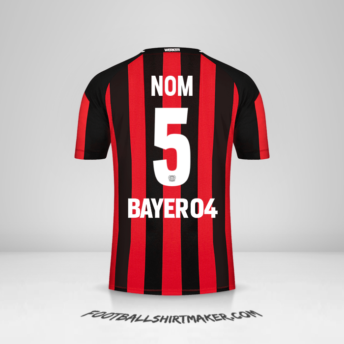 Maillot Bayer 04 Leverkusen 2021/2022 -  nom - 5