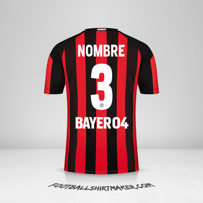 Jersey Bayer 04 Leverkusen 2021/2022 -  nombre - 3