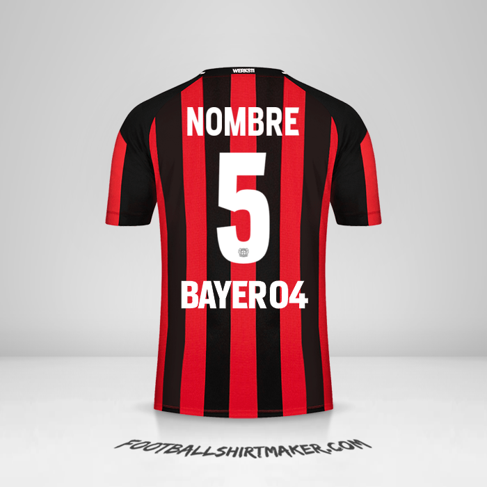 Camiseta Bayer 04 Leverkusen 2021/2022 -  nombre - 5