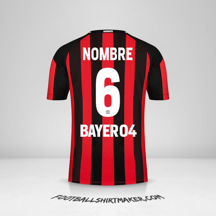 Camiseta Bayer 04 Leverkusen 2021/2022 -  nombre - 6