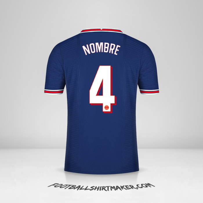 Jersey Paris Saint Germain Cup 2021/2022 -  nombre - 4