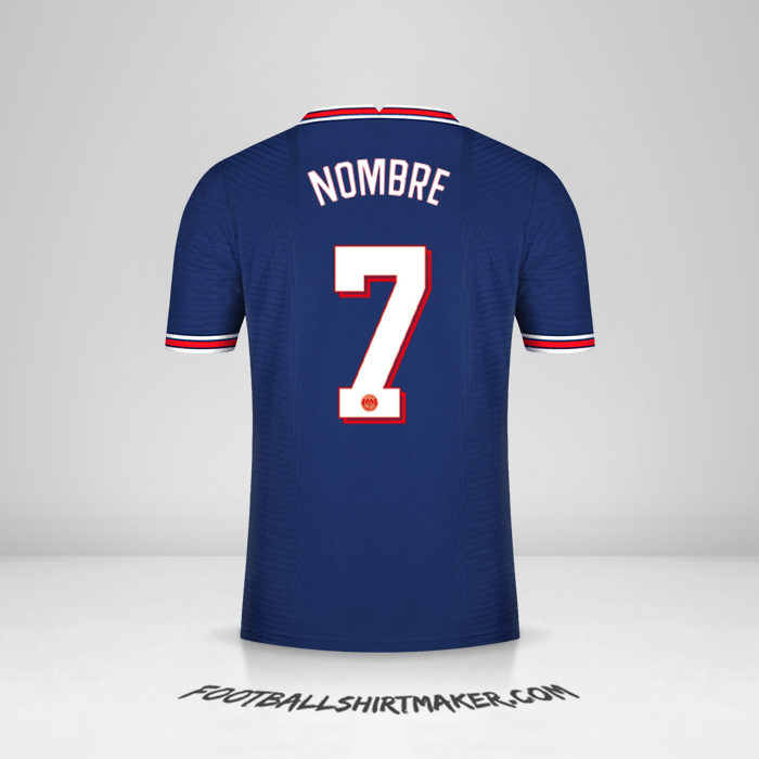 Jersey Paris Saint Germain Cup 2021/2022 -  nombre - 7