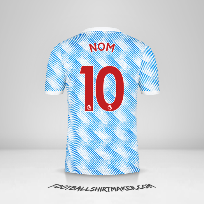 Maillot Manchester United 2021/2022 Extérieur -  nom - 10