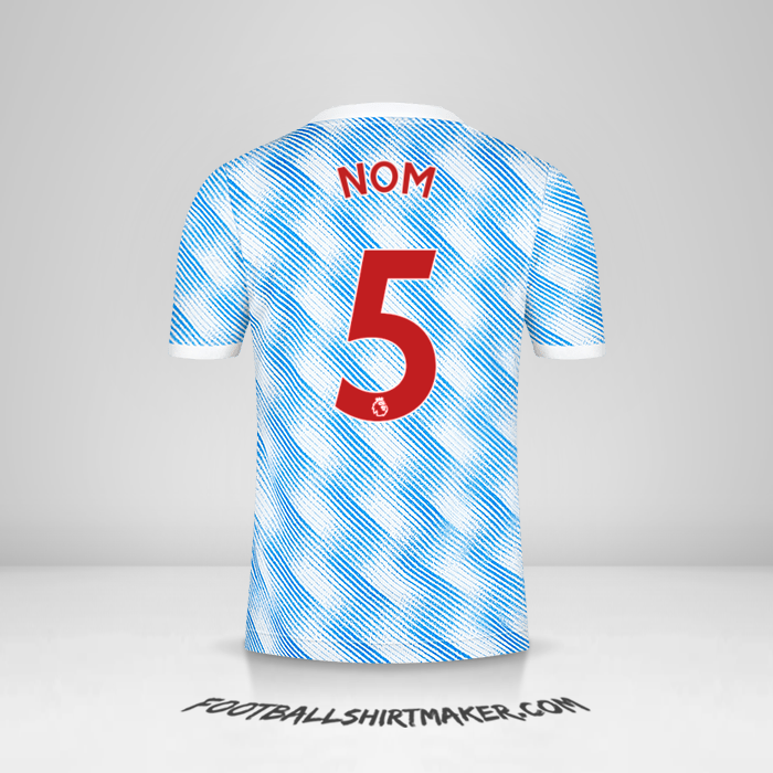 Maillot Manchester United 2021/2022 Extérieur -  nom - 5