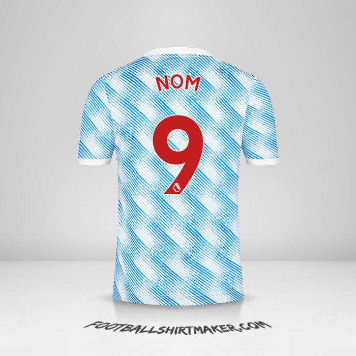 Maillot Manchester United 2021/2022 Extérieur -  nom - 9