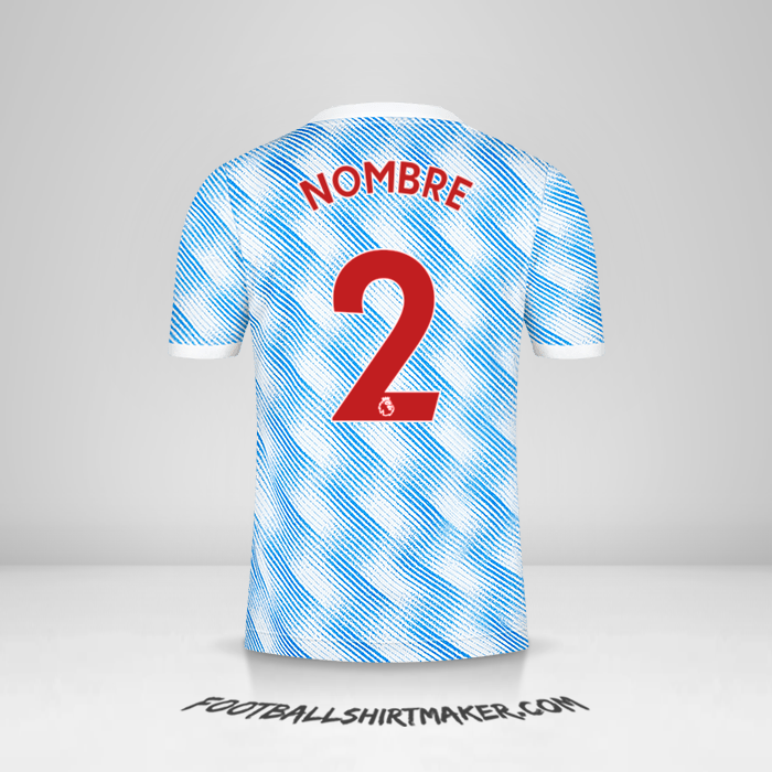 Jersey Manchester United 2021/2022 Visita -  nombre - 2