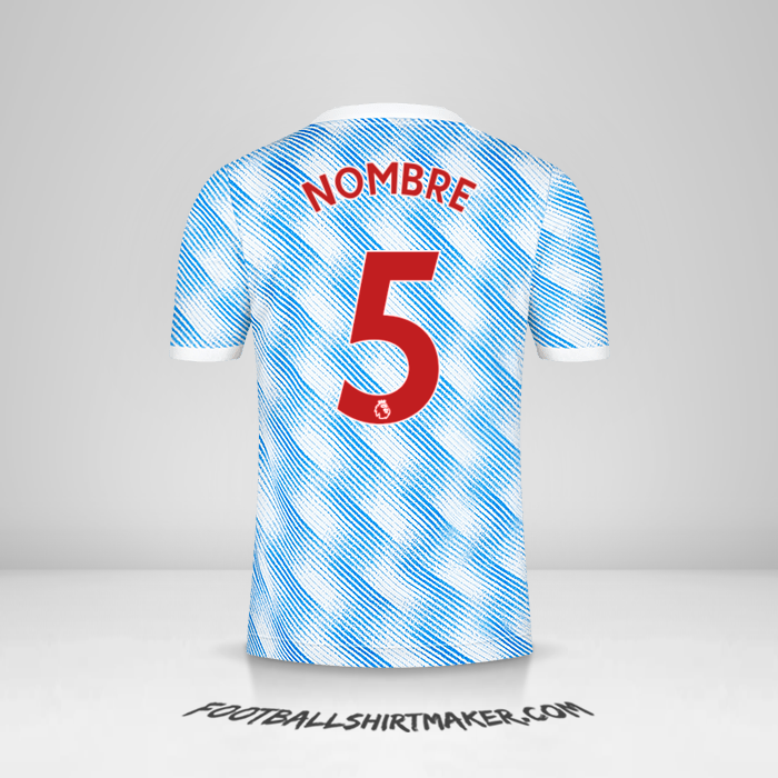 Jersey Manchester United 2021/2022 Visita -  nombre - 5