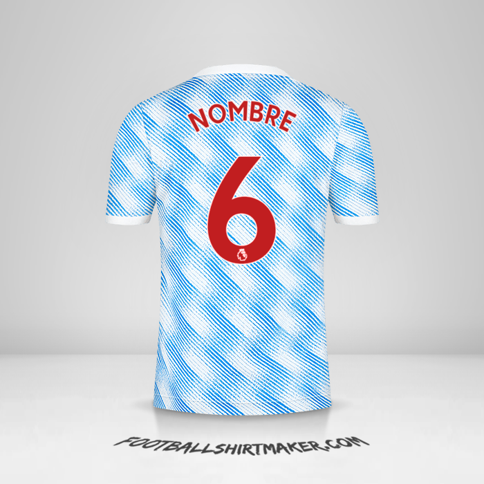 Jersey Manchester United 2021/2022 Visita -  nombre - 6