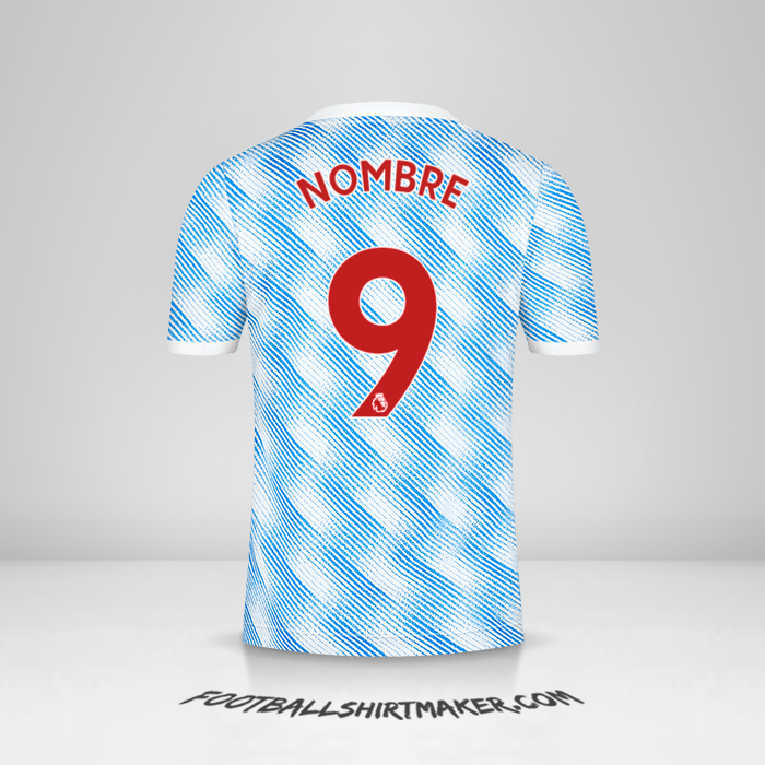 Jersey Manchester United 2021/2022 Visita -  nombre - 9