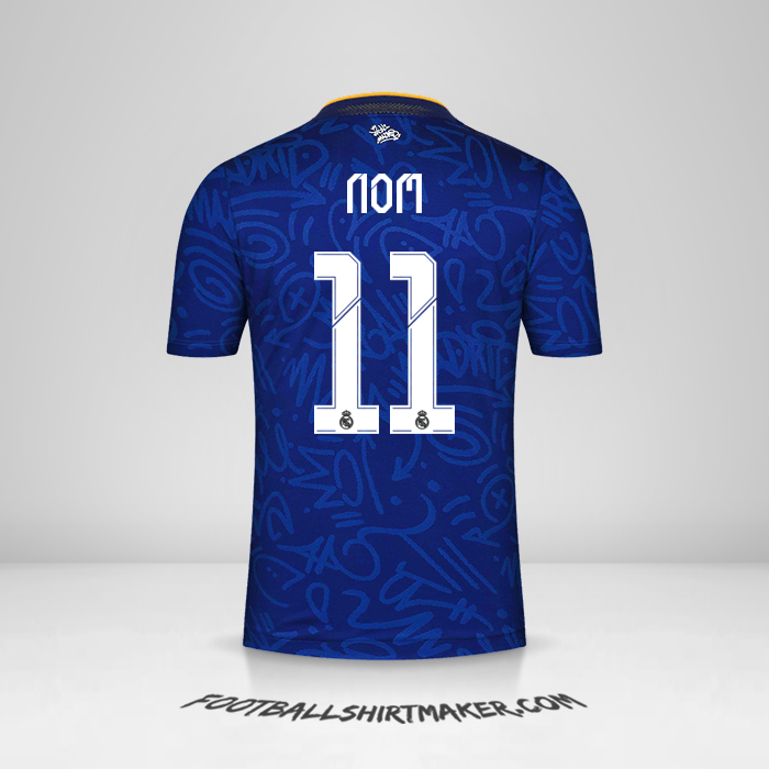 Maillot Real Madrid CF Cup 2021/2022 Extérieur -  nom - 11