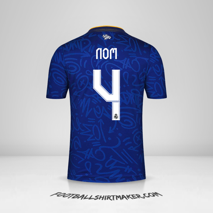 Maillot Real Madrid CF Cup 2021/2022 Extérieur -  nom - 4