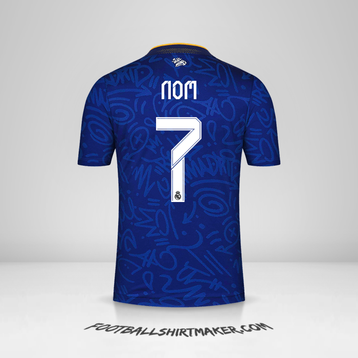 Maillot Real Madrid CF Cup 2021/2022 Extérieur -  nom - 7