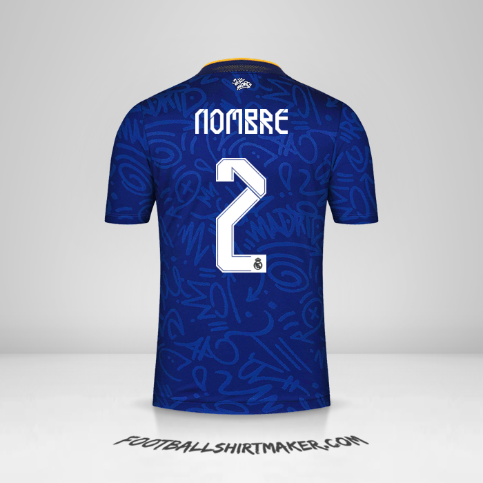 Jersey Real Madrid CF Cup 2021/2022 Visita -  nombre - 2