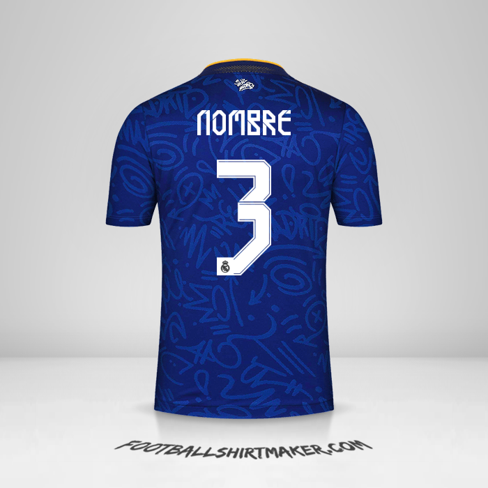 Jersey Real Madrid CF Cup 2021/2022 Visita -  nombre - 3
