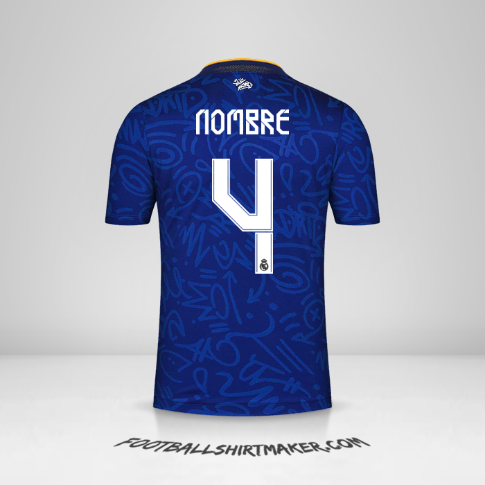 Jersey Real Madrid CF Cup 2021/2022 Visita -  nombre - 4