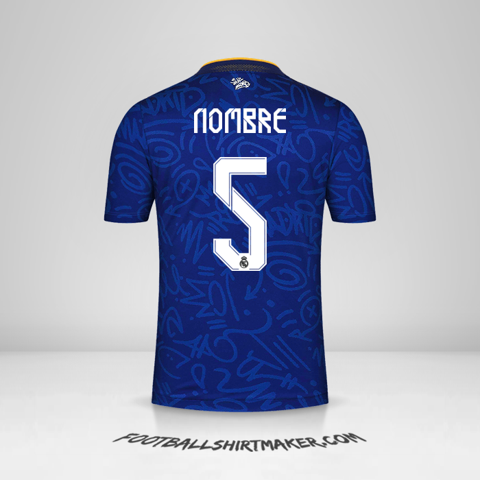 Camiseta Real Madrid CF Cup 2021/2022 Visita -  nombre - 5