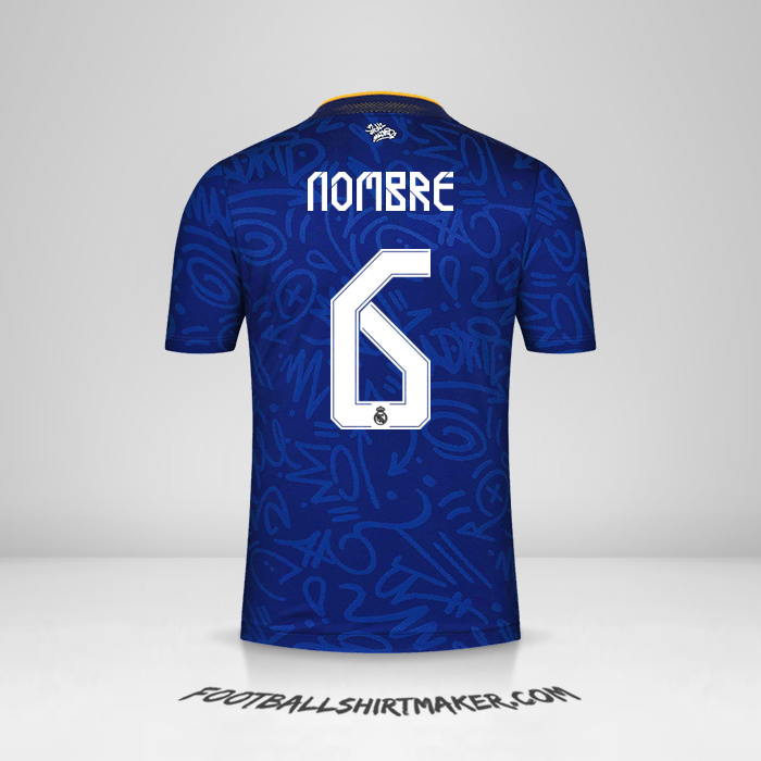 Jersey Real Madrid CF Cup 2021/2022 Visita -  nombre - 6