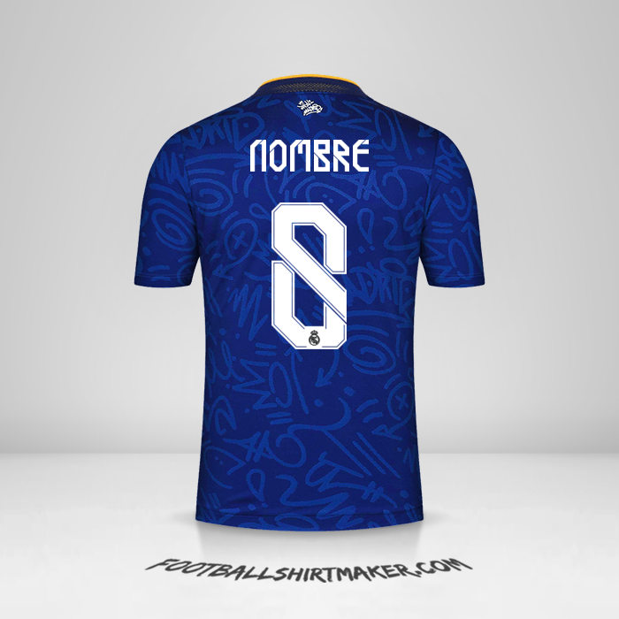 Jersey Real Madrid CF Cup 2021/2022 Visita -  nombre - 8