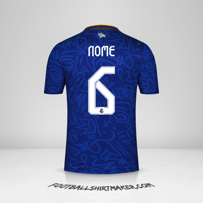 Maglia Real Madrid CF Cup 2021/2022 Seconda -  nome - 6