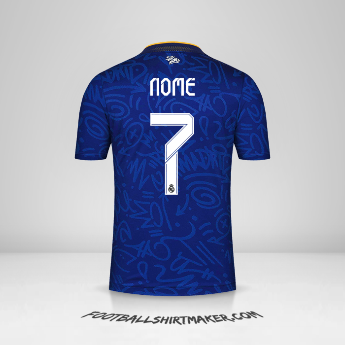 Maglia Real Madrid CF Cup 2021/2022 Seconda -  nome - 7