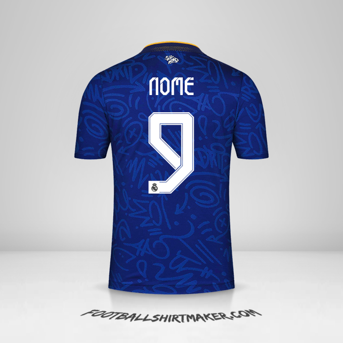 Camisola Real Madrid CF Cup 2021/2022 Alternativa -  nome - 9