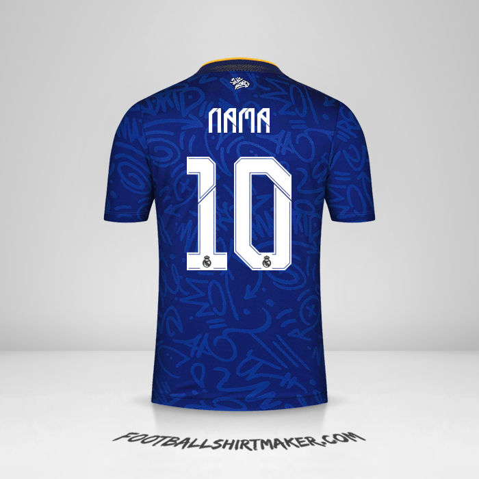 Jersey Real Madrid CF Cup 2021/2022 Alternatif -  nama - 10