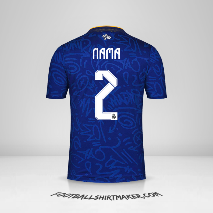 Jersey Real Madrid CF Cup 2021/2022 Alternatif -  nama - 2