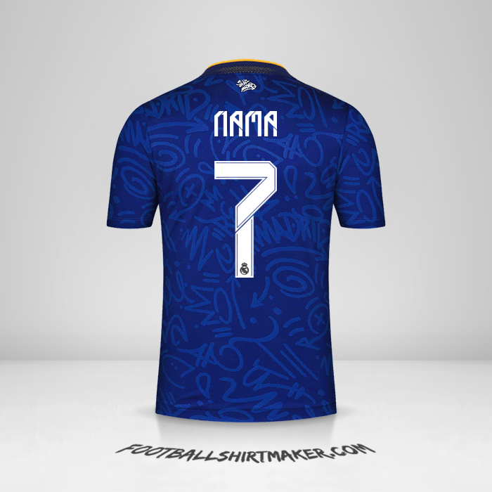 Jersey Real Madrid CF Cup 2021/2022 Alternatif -  nama - 7