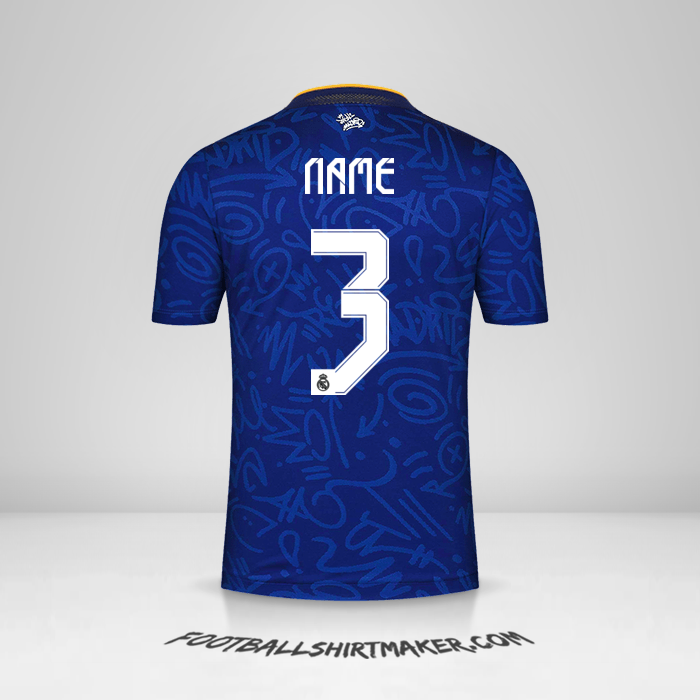 Jersey Real Madrid CF Cup 2021/2022 Away -  name - 3