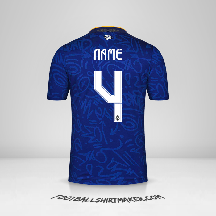 Jersey Real Madrid CF Cup 2021/2022 Away -  name - 4