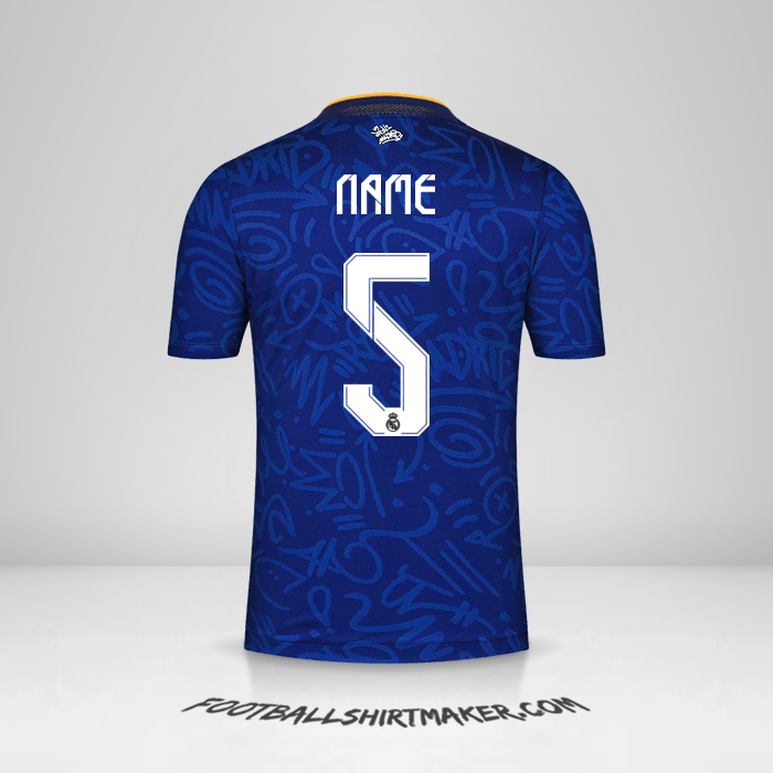 Trikot Real Madrid CF Cup 2021/2022 Auswärts -  name - 5