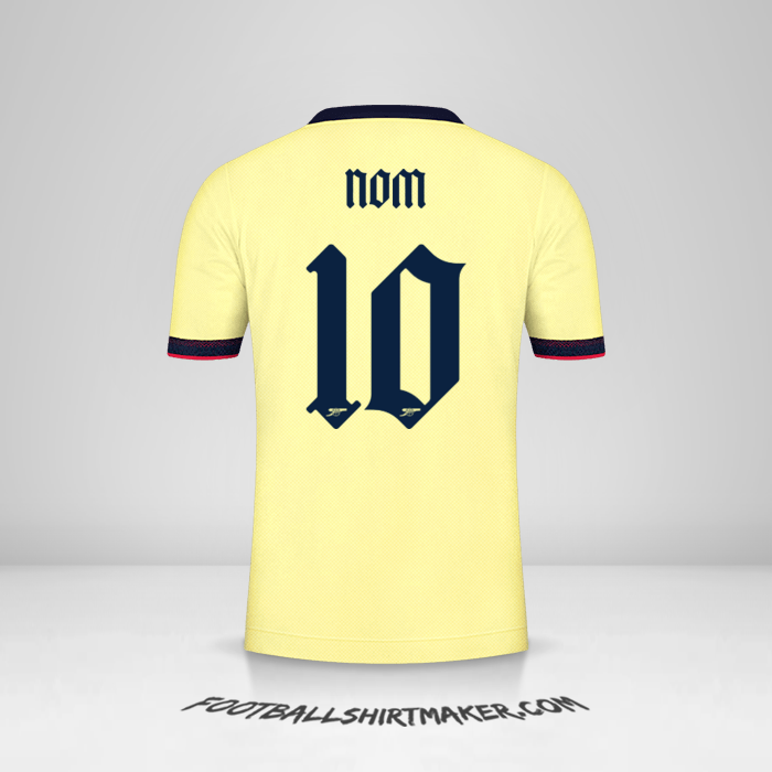 Maillot Arsenal Cup 2021/2022 Extérieur -  nom - 10